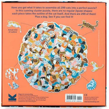 299 Cats & a dog 300 Piece Cluster Puzzle Laurence King (ONLINE ORDER ONLY)