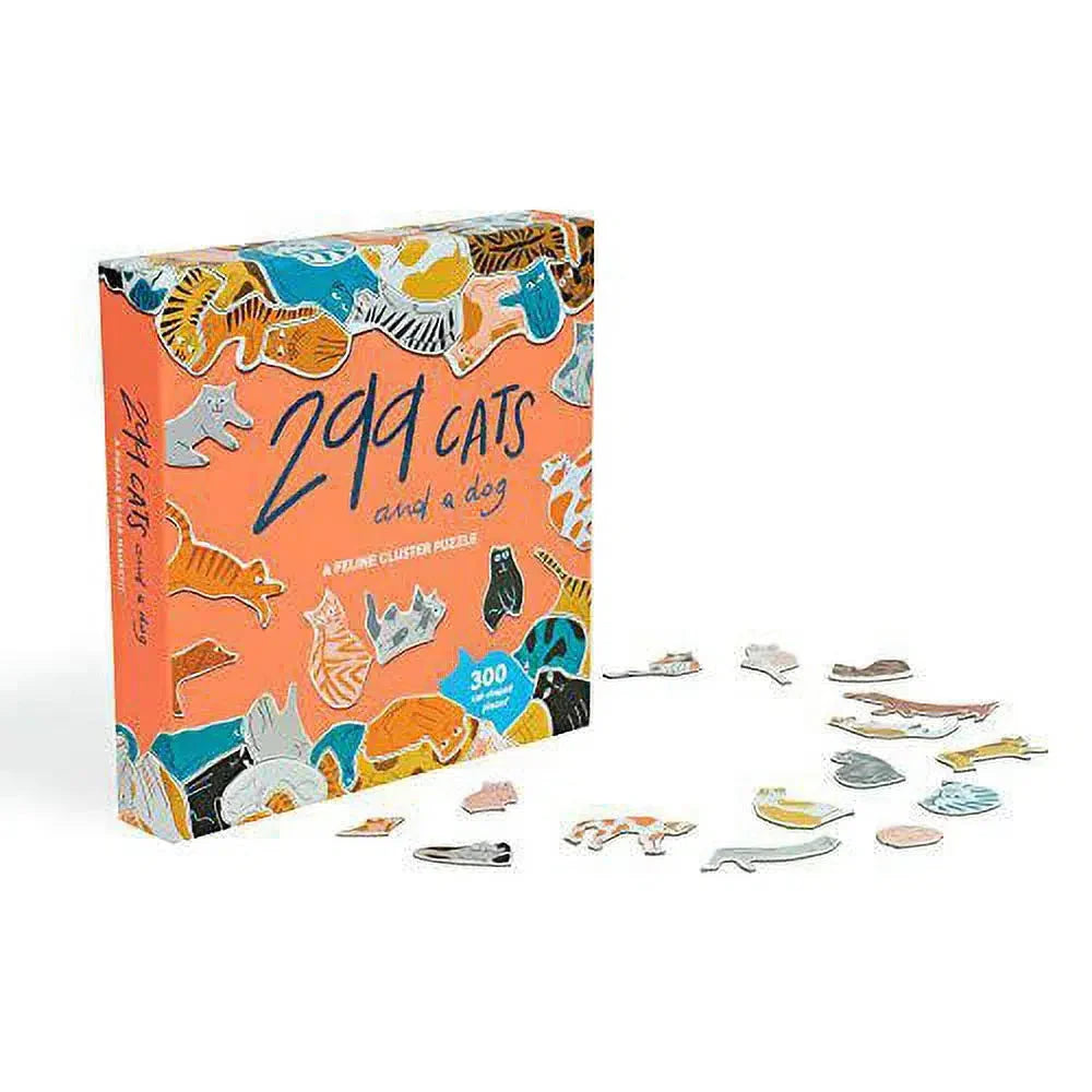 299 Cats & a dog 300 Piece Cluster Puzzle Laurence King (ONLINE ORDER ONLY)