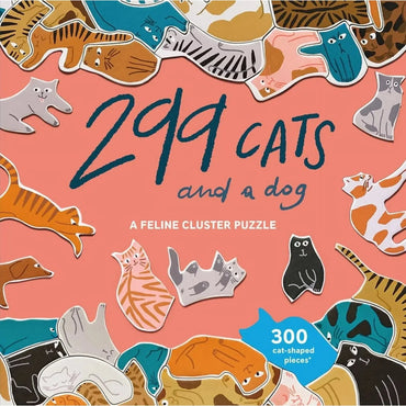 299 Cats & a dog 300 Piece Cluster Puzzle Laurence King (ONLINE ORDER ONLY)