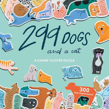 299 Dogs & a cat 300 Piece Cluster Puzzle Laurence King (ONLINE ORDER ONLY)