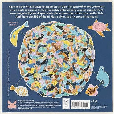 299 Fish & a diver 300 Piece Cluster Puzzle Laurence King (ONLINE ORDER ONLY)