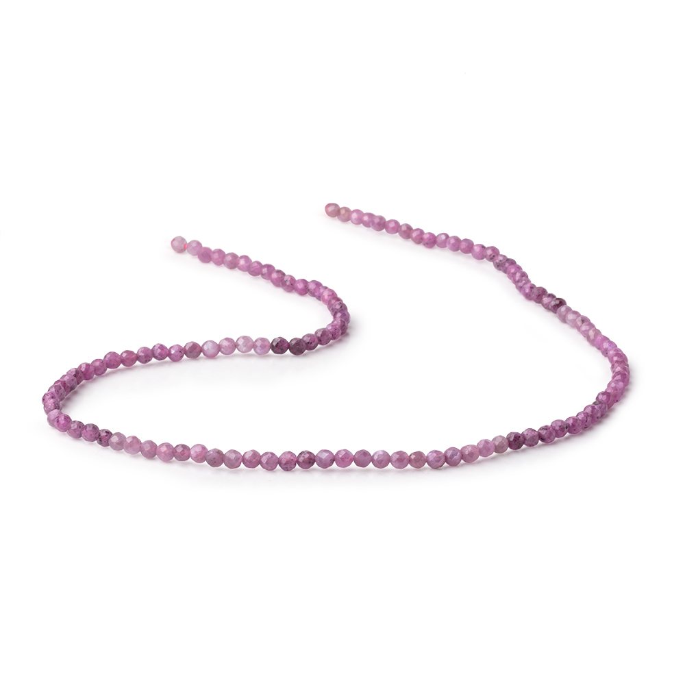 2.9mm Shaded Star Ruby Micro Faceted Round Beads 12.5 inch 114 pieces A (ONLINE ORDER ONLY)