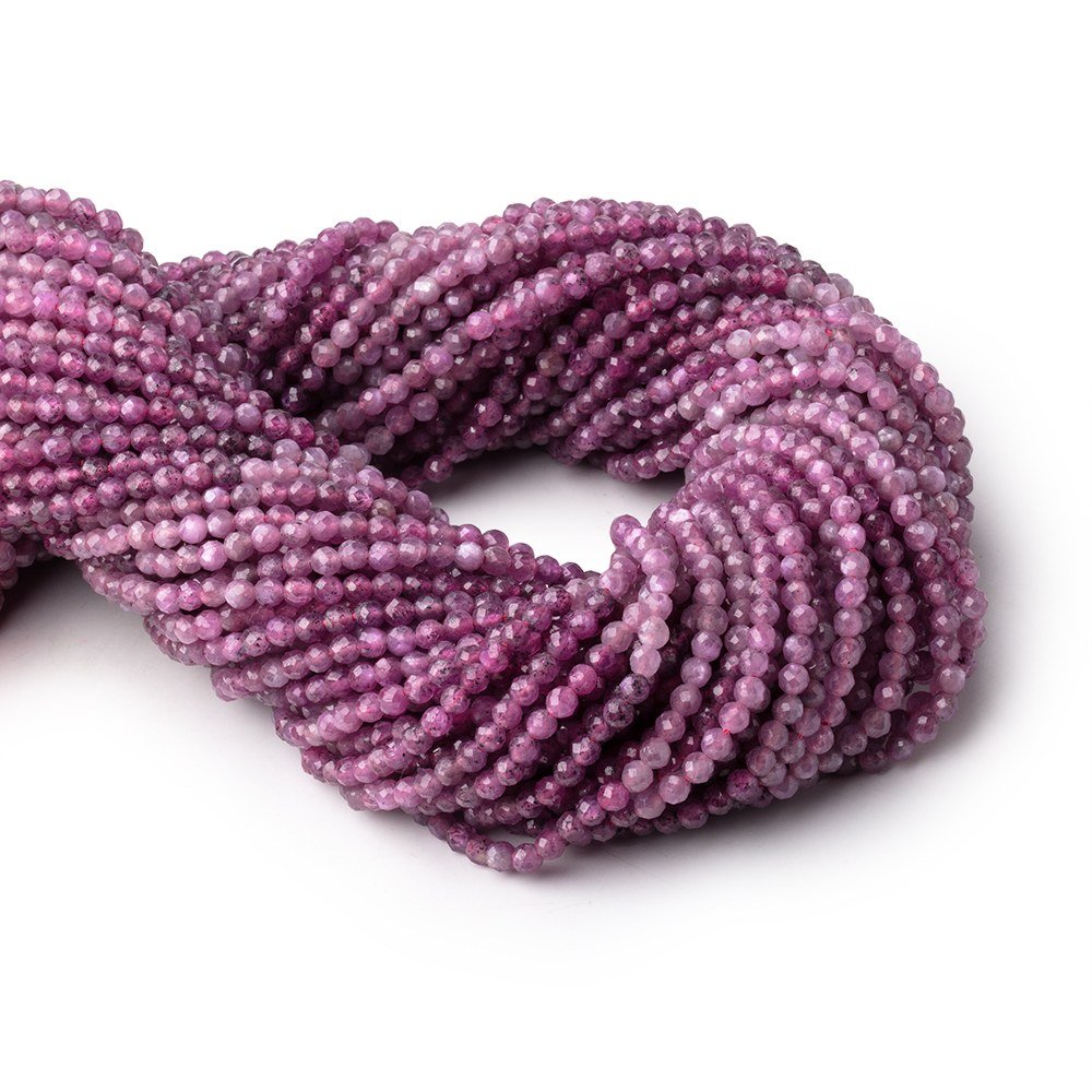 2.9mm Shaded Star Ruby Micro Faceted Round Beads 12.5 inch 114 pieces A (ONLINE ORDER ONLY)