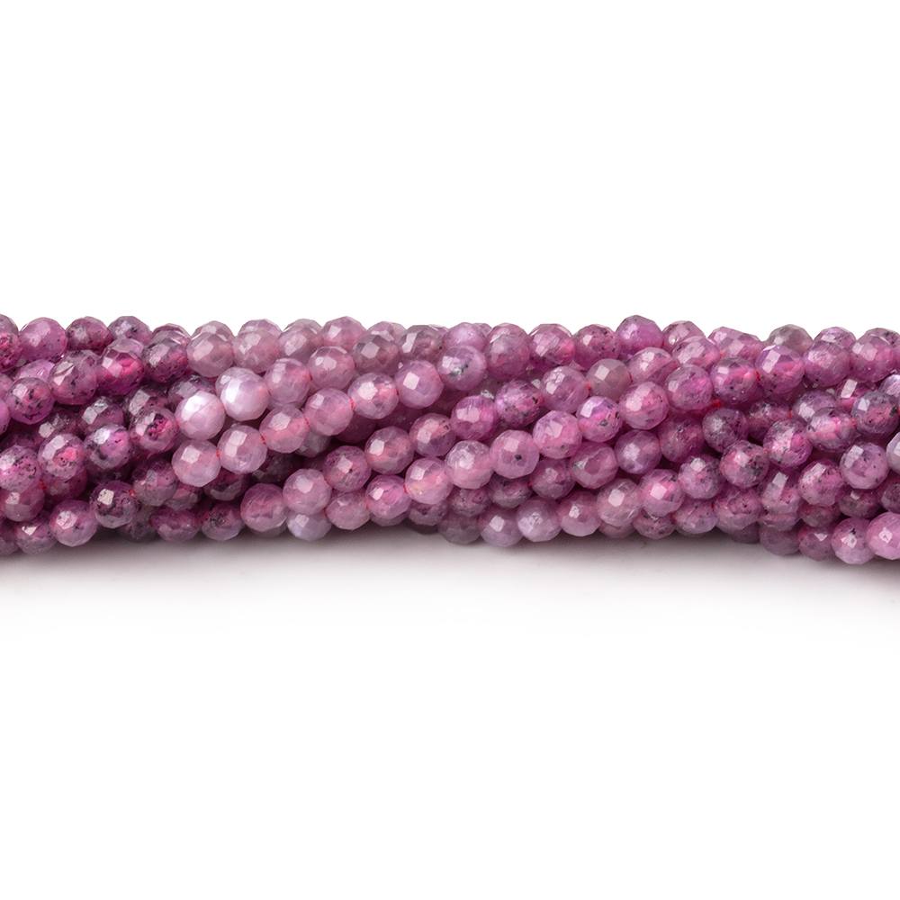 2.9mm Shaded Star Ruby Micro Faceted Round Beads 12.5 inch 114 pieces A (ONLINE ORDER ONLY)