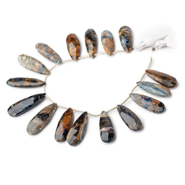 29x10-34x12mm Pietersite Faceted Pear Beads 8 inch 16 pieces (ONLINE ORDER ONLY)