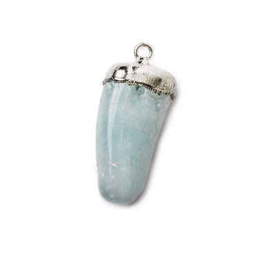 29x14mm Black Gold Leafed Aquamarine Plain Nugget Focal Bead 1 piece (ONLINE ORDER ONLY)