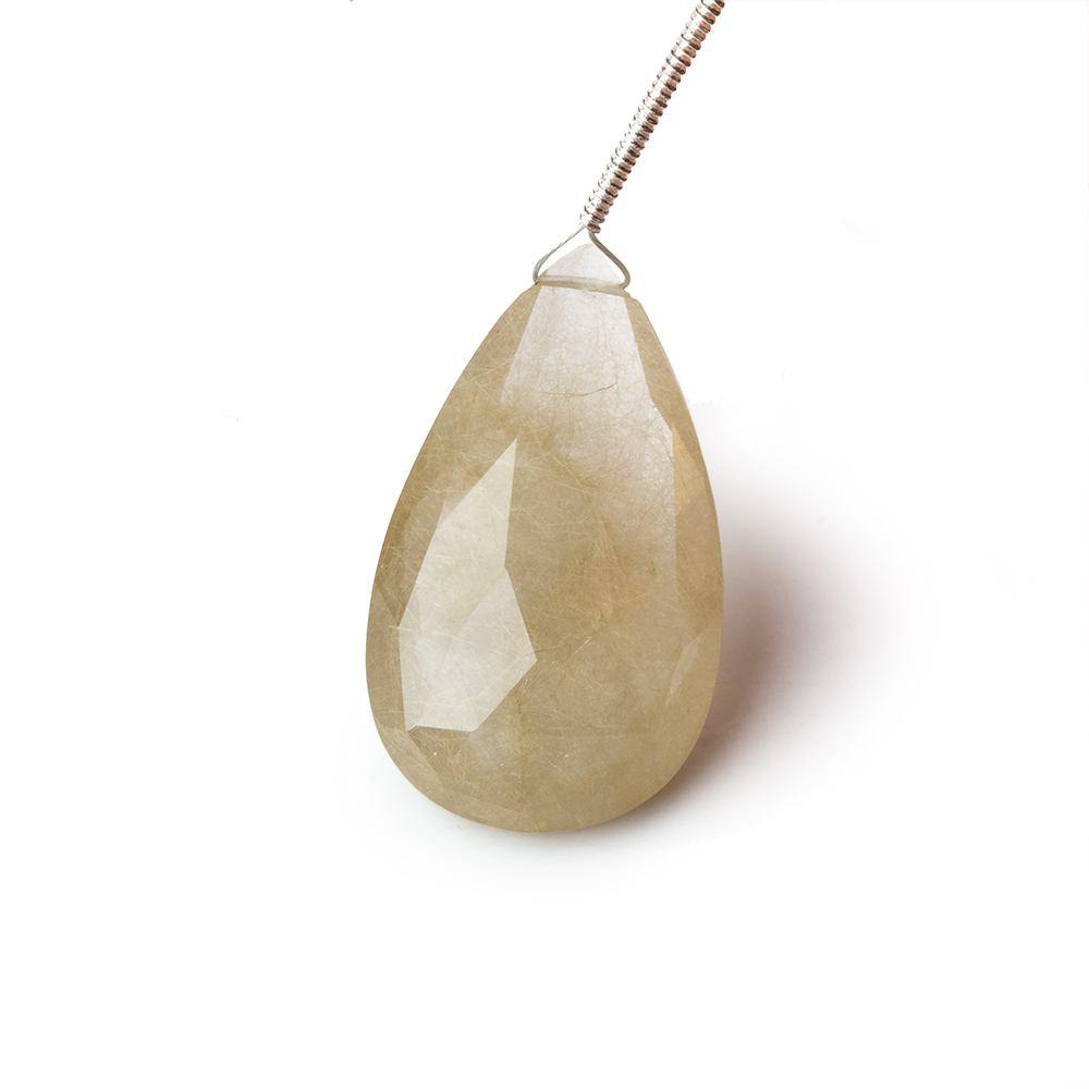 29x17mm Golden Rutilated Quartz Faceted Pear Focal Bead 1 piece (ONLINE ORDER ONLY)