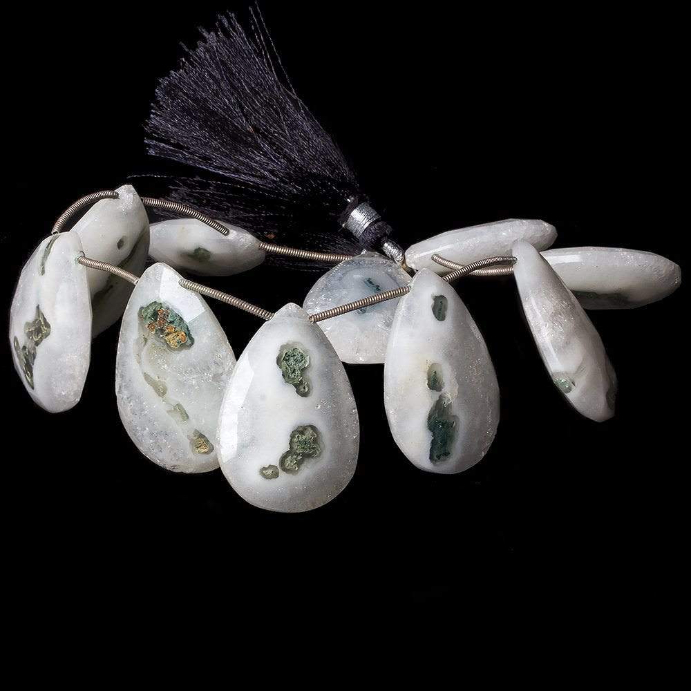 29x20-33x22mm Peacock Solar Quartz faceted pear beads 9 inch 10 pieces (ONLINE ORDER ONLY)