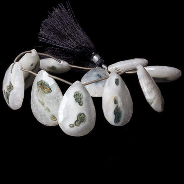 29x20-33x22mm Peacock Solar Quartz faceted pear beads 9 inch 10 pieces (ONLINE ORDER ONLY)