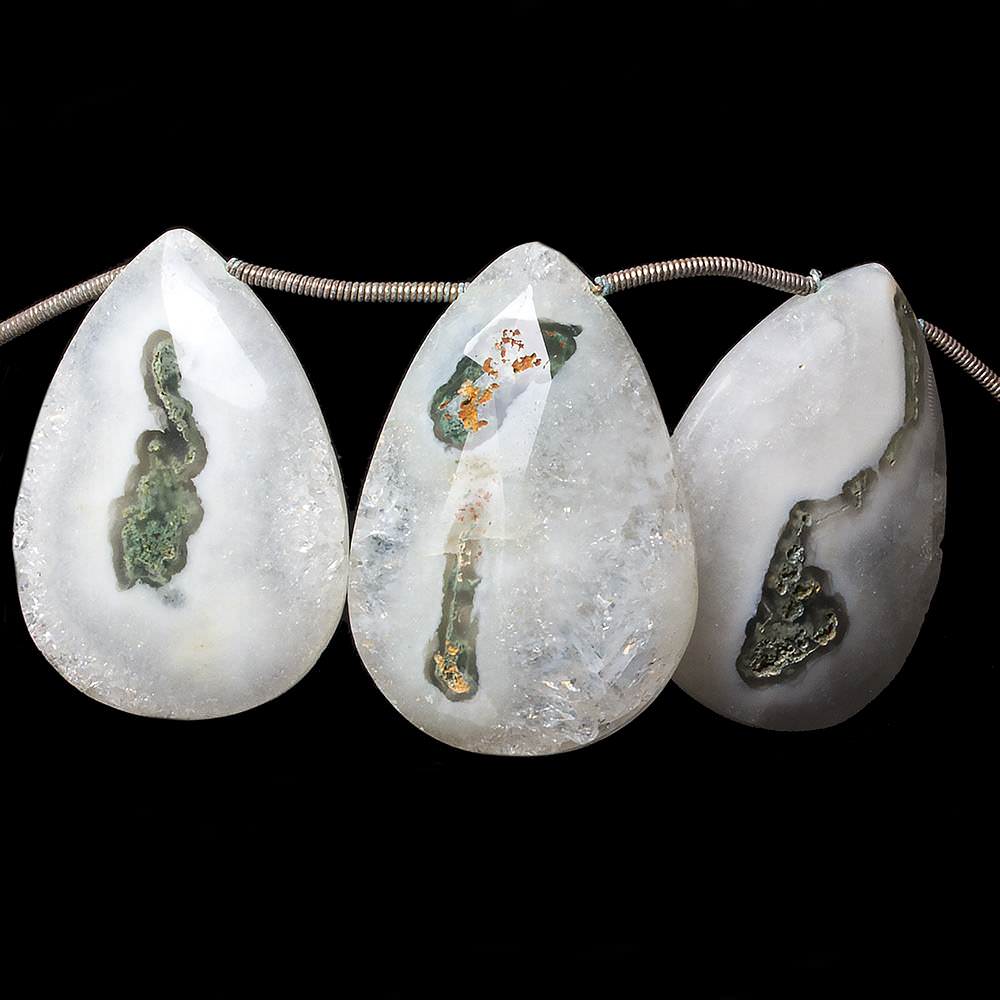 29x20-33x22mm Peacock Solar Quartz faceted pear beads 9 inch 10 pieces (ONLINE ORDER ONLY)