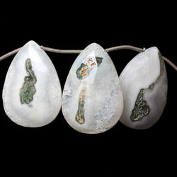 29x20-33x22mm Peacock Solar Quartz faceted pear beads 9 inch 10 pieces (ONLINE ORDER ONLY)