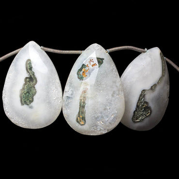 29x20-33x22mm Peacock Solar Quartz faceted pear beads 9 inch 10 pieces (ONLINE ORDER ONLY)