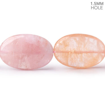29x20mm Morganite (Pink Beryl) Plain Oval Large Hole Beads 16 inch 14 pieces (ONLINE ORDER ONLY)