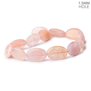 29x20mm Morganite (Pink Beryl) Plain Oval Large Hole Beads 16 inch 14 pieces (ONLINE ORDER ONLY)