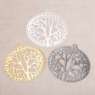 29x35mm Brushed Filigree Oval Charm Set of 2 pieces (ONLINE ORDER ONLY)
