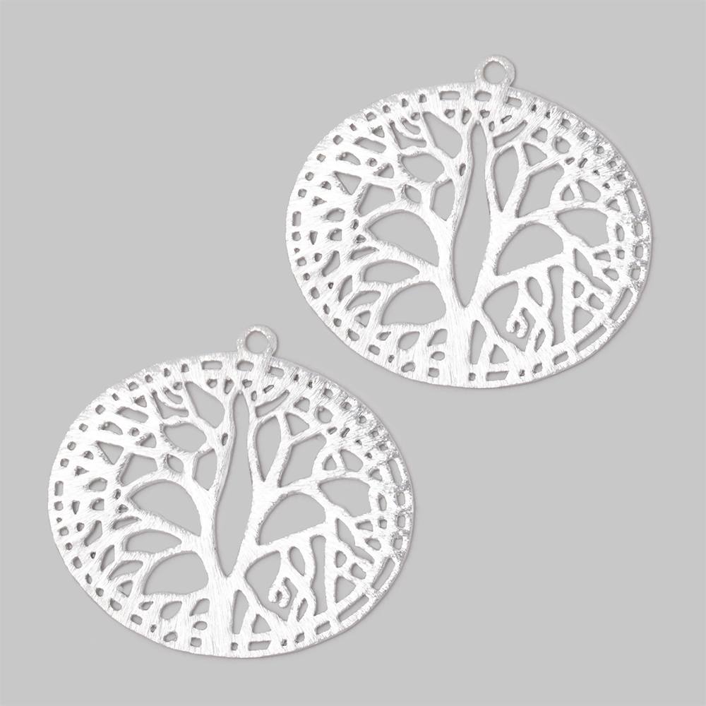 29x35mm Brushed Filigree Oval Charm Set of 2 pieces (ONLINE ORDER ONLY)