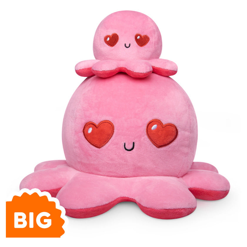 TeeTurtle Big Reversible Octopus: Love Light Pink/Pink (Big) (ONLINE ORDER ONLY)