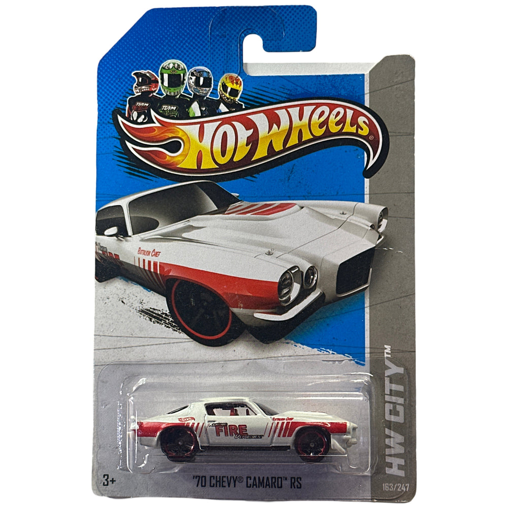 Hot Wheels '70 Chevy Camaro RS White 2012 City: Main Street #163/247 (Online Order Only)