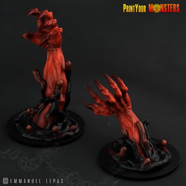 3D Printed Print your Monster The Abyssal Hand Horrors - Demonclaws 28mm 32mm D&D (Online Only)
