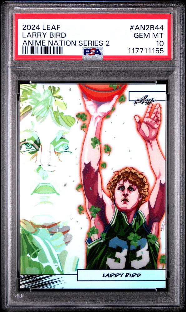 Graded 2024 Leaf Larry Bird #AN2B44 Anime Nation Series 2 /99 Basketball Card PSA 10 Gem Mint (ONLINE ORDER ONLY)