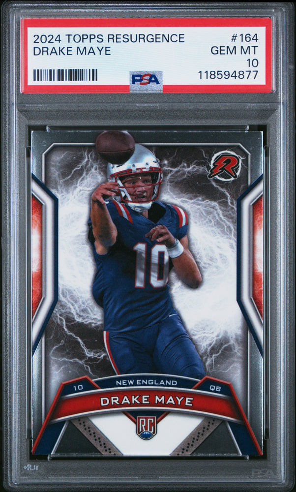 Graded 2024 Topps Resurgence Drake Maye #164 Rookie RC Football Card PSA 10 Gem Mint (ONLINE ORDER ONLY)