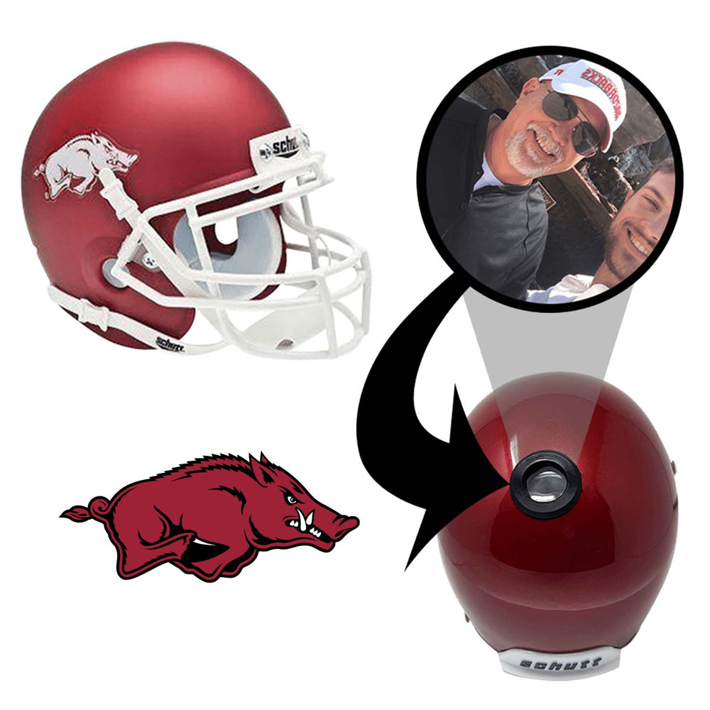 Arkansas Razorbacks College Football Collectible Mini Helmet - Picture Inside - FANZ Collectibles (Online Order Only) (ONLINE ORDER ONLY)