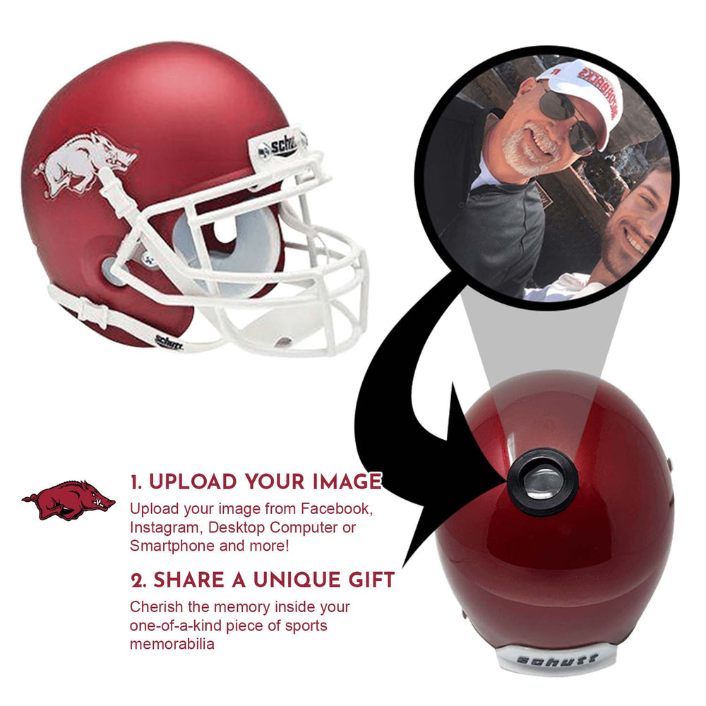 Arkansas Razorbacks College Football Collectible Mini Helmet - Picture Inside - FANZ Collectibles (Online Order Only) (ONLINE ORDER ONLY)