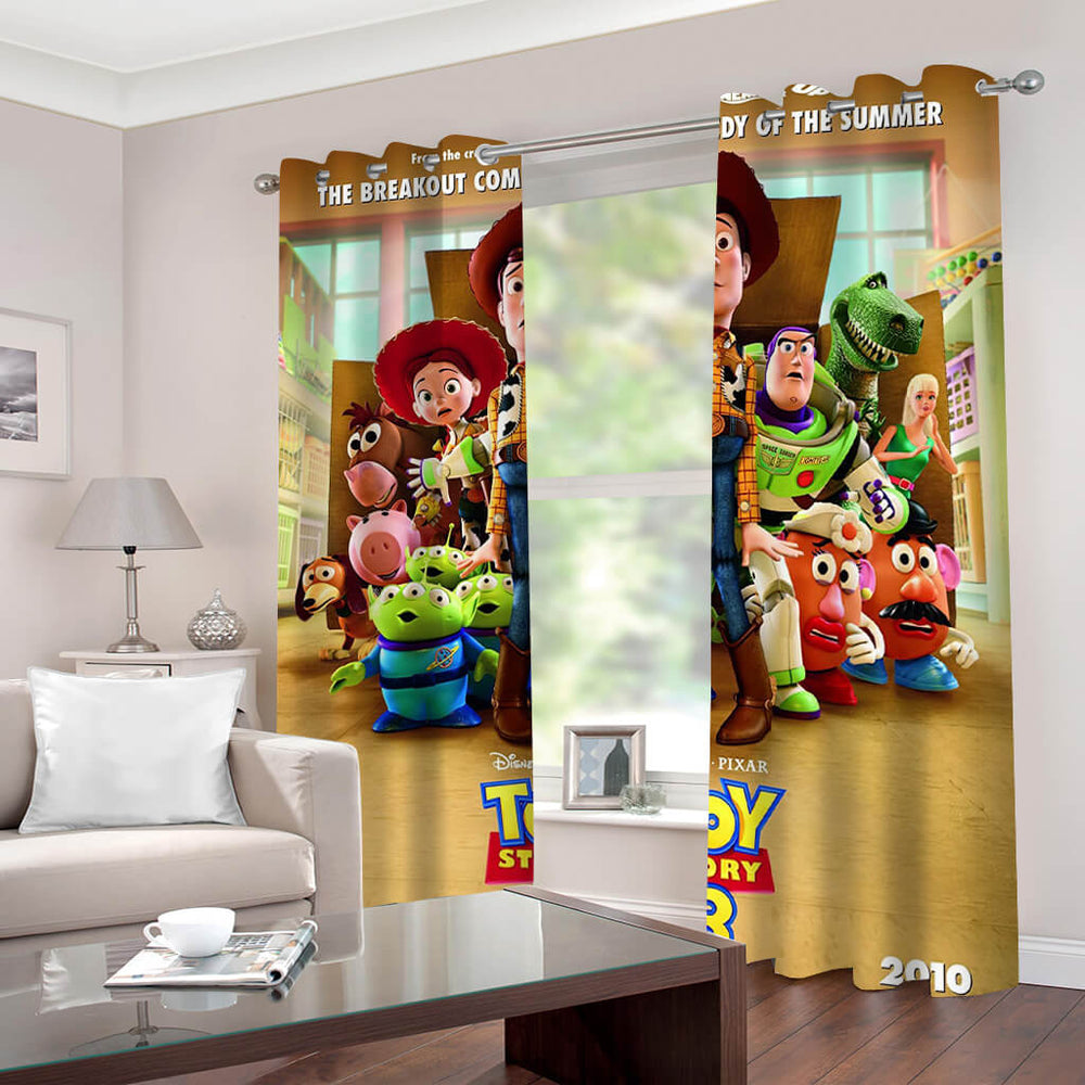 2 Panels Toy Story Curtains Blackout Window Drapes for Room Decoration (Online Order Only)