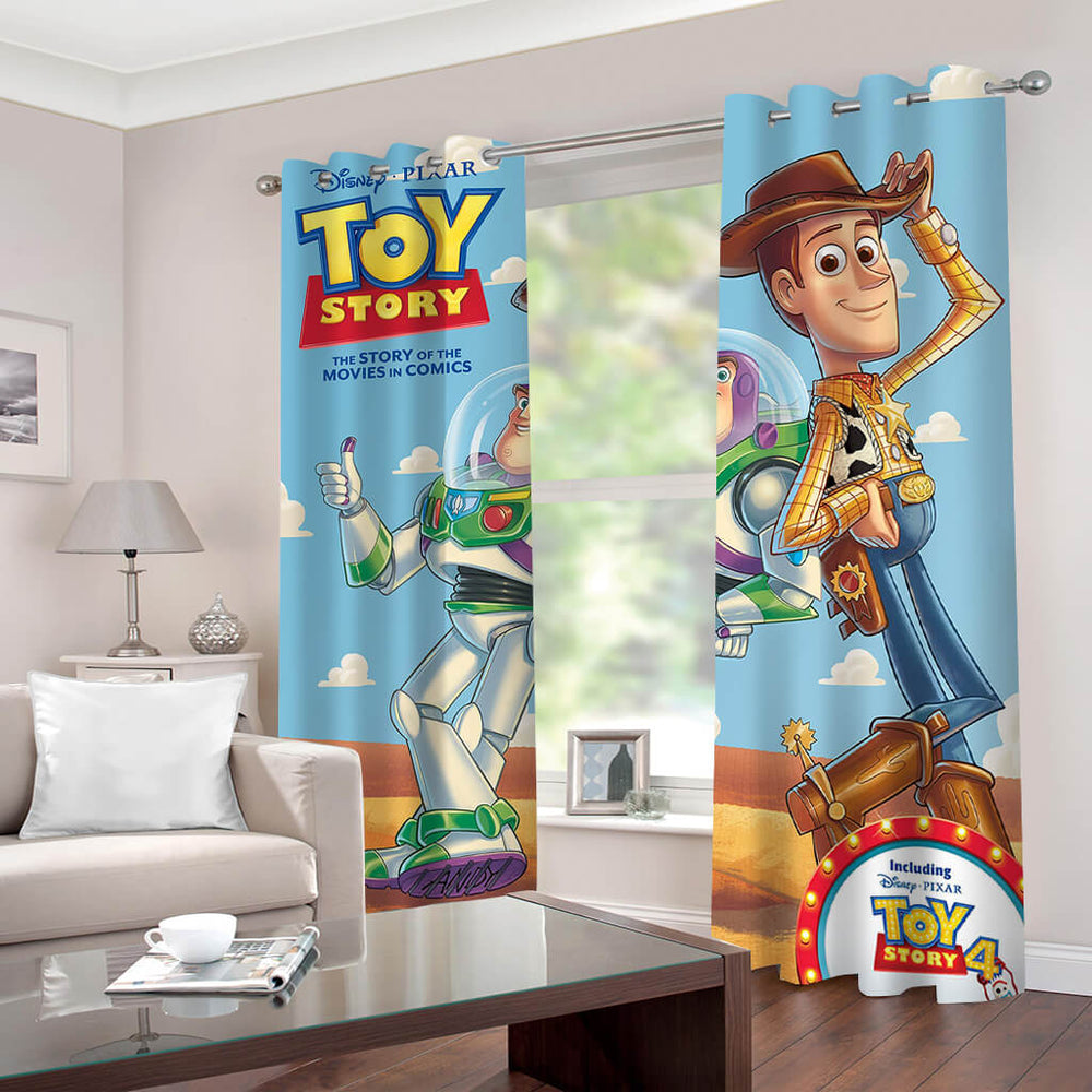 2 Panels Toy Story Curtains Blackout Window Drapes for Room Decoration (Online Order Only)