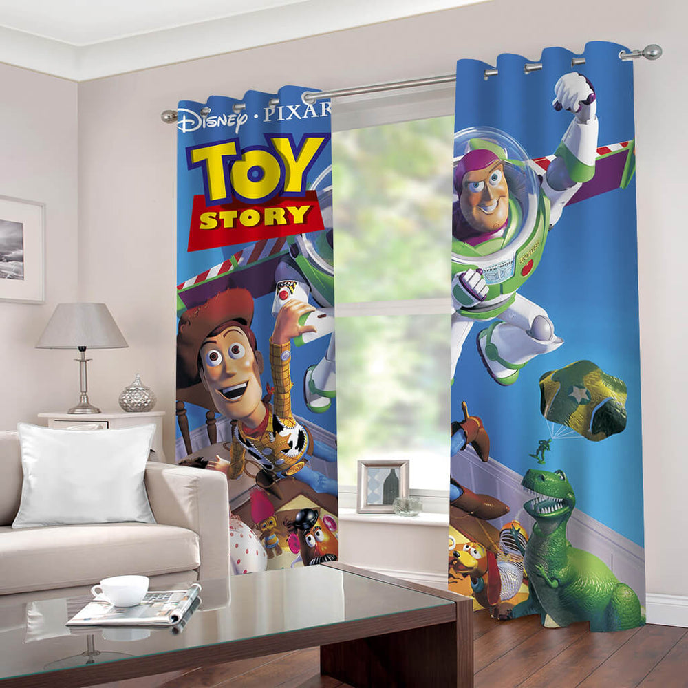 2 Panels Toy Story Curtains Blackout Window Drapes for Room Decoration (Online Order Only)