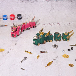 DIY Timber Train Kit – Build a Wooden Train with LED Light, Fun Accessories, Home and Office Décor (ONLINE ORDER ONLY)