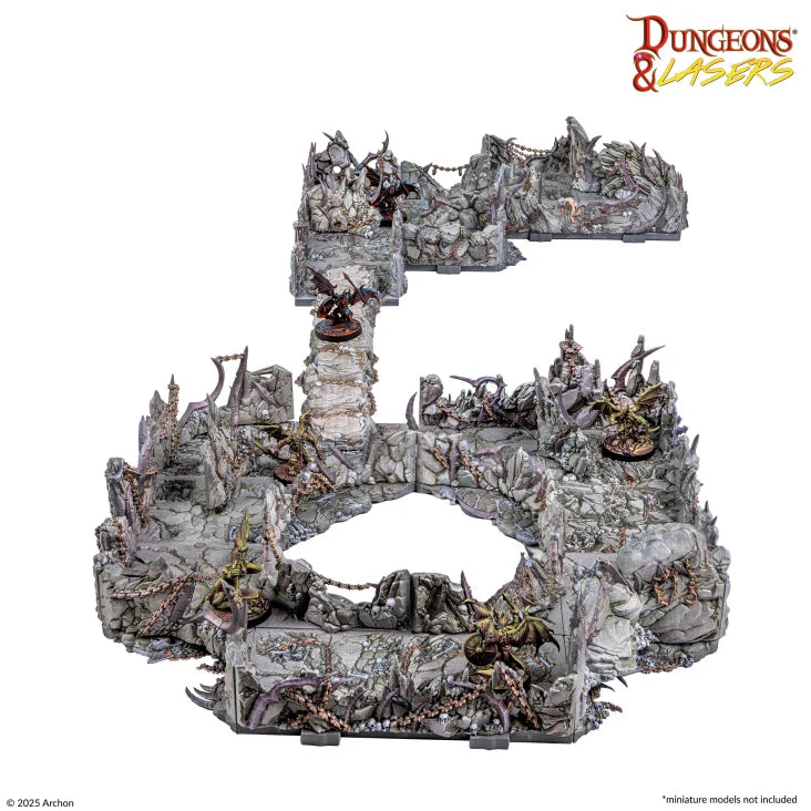Dungeons & Lasers: Caves Series - Demonic Caves Pre-Painted Prismacast Terrain (ONLINE ORDER ONLY)