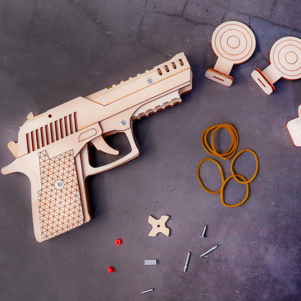 DIY Kit Rubber Band Launcher, Fun Wooden Craft and STEM Toy (ONLINE ORDER ONLY)