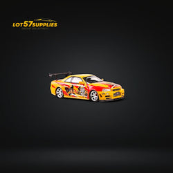 Fast Speed Nissan Skyline GT-R R34 Z-Tune NFS SRS Yellow-Red Livery 1:64 (ONLINE ORDER ONLY)