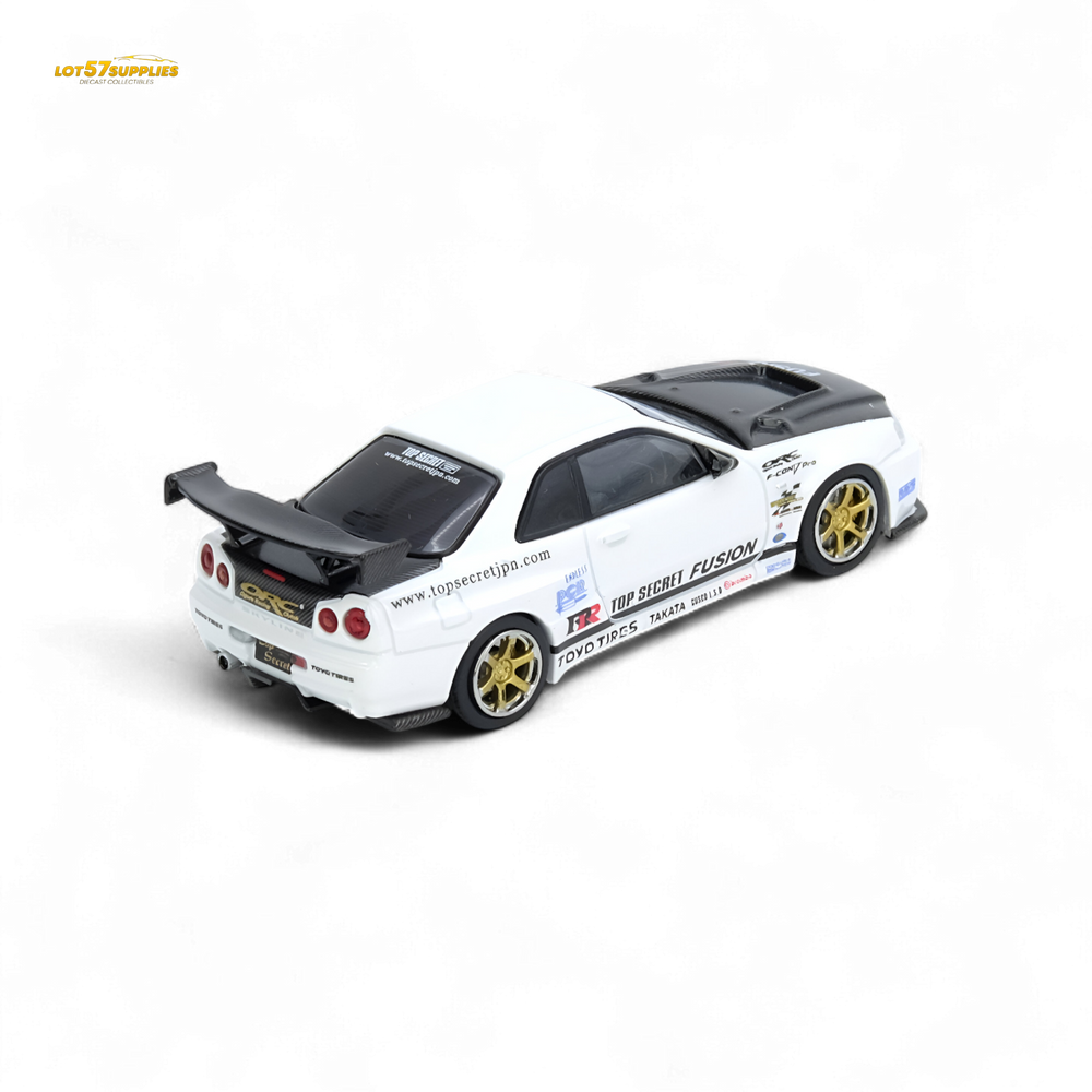 (Pre-Order) Inno64 Top Secret R34 GT-R - White 1:64 (ONLINE ORDER ONLY)