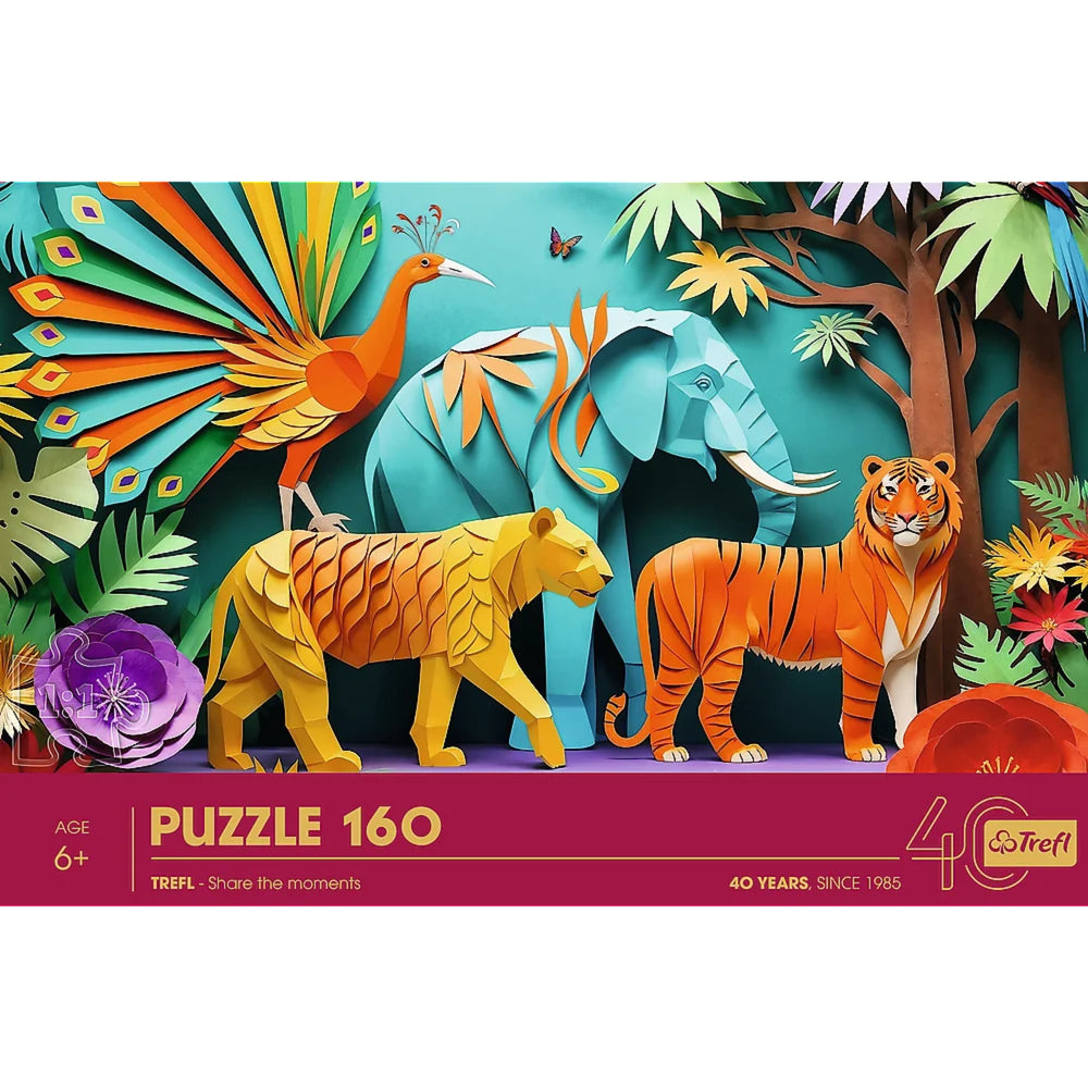 Trefl Kids 40th Anniversary Jungle 160 Piece Paper Art Puzzle (ONLINE ORDER ONLY)