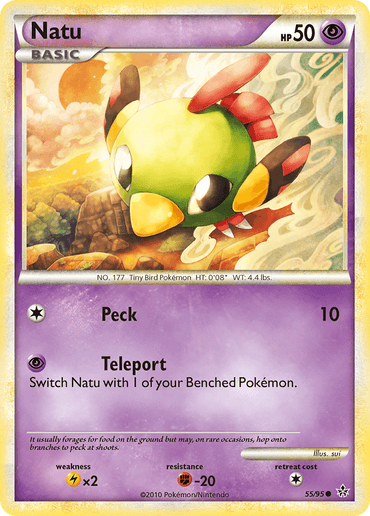 Natu (55/95) [HeartGold & SoulSilver: Unleashed] (Online Only)