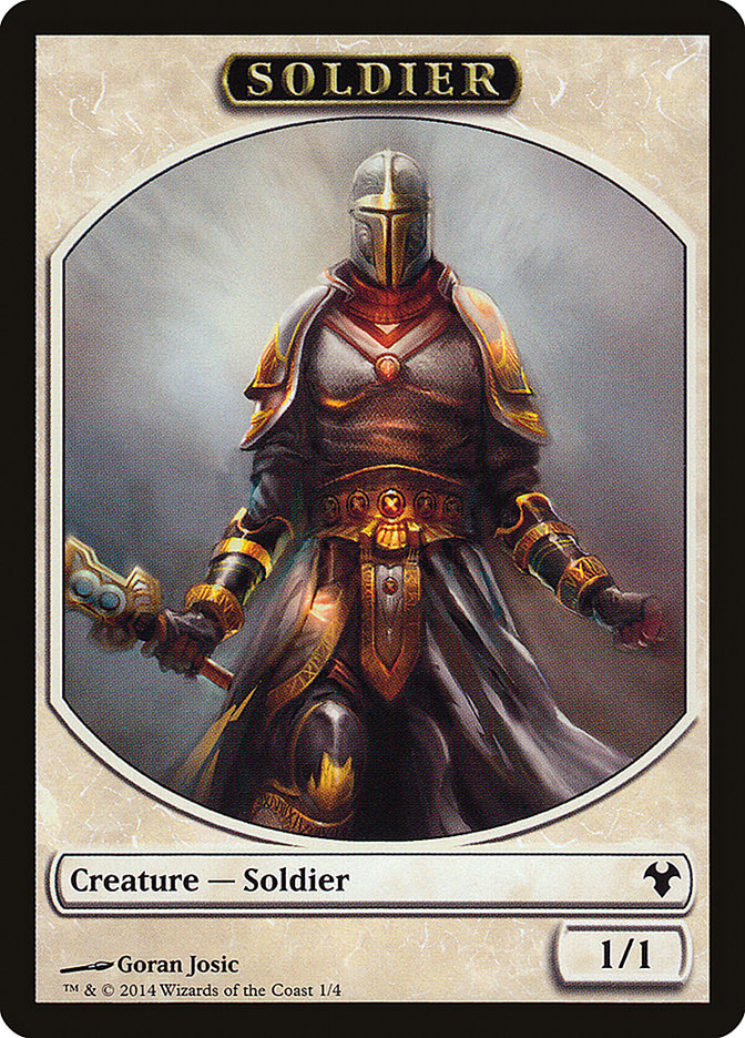 Soldier // Spirit Double-Sided Token [Modern Event Deck 2014 Tokens]