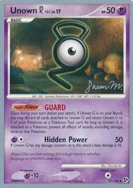 Unown G LV.17 (57/106) (Queengar - Jason Martinez) [World Championships 2009] (Online Only)