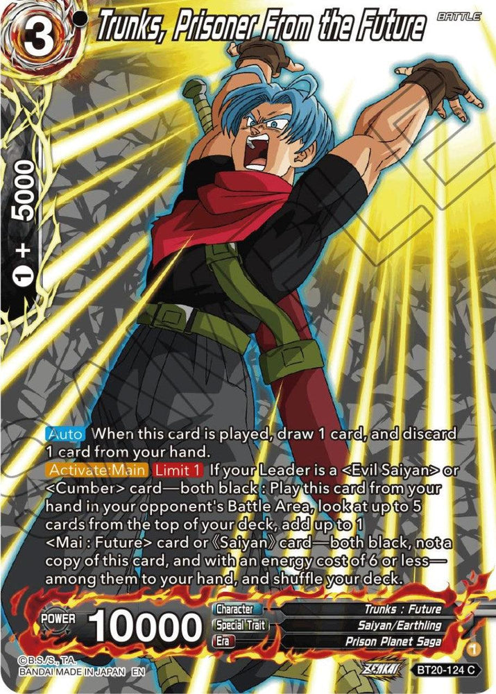 Trunks, Prisoner From the Future (Silver Foil) (BT20-124) [Power Absorbed] (ONLINE ORDER ONLY)