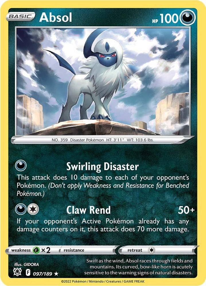 Absol (097/189) (Theme Deck Exclusive) [Sword & Shield: Astral Radiance] (Online Only)