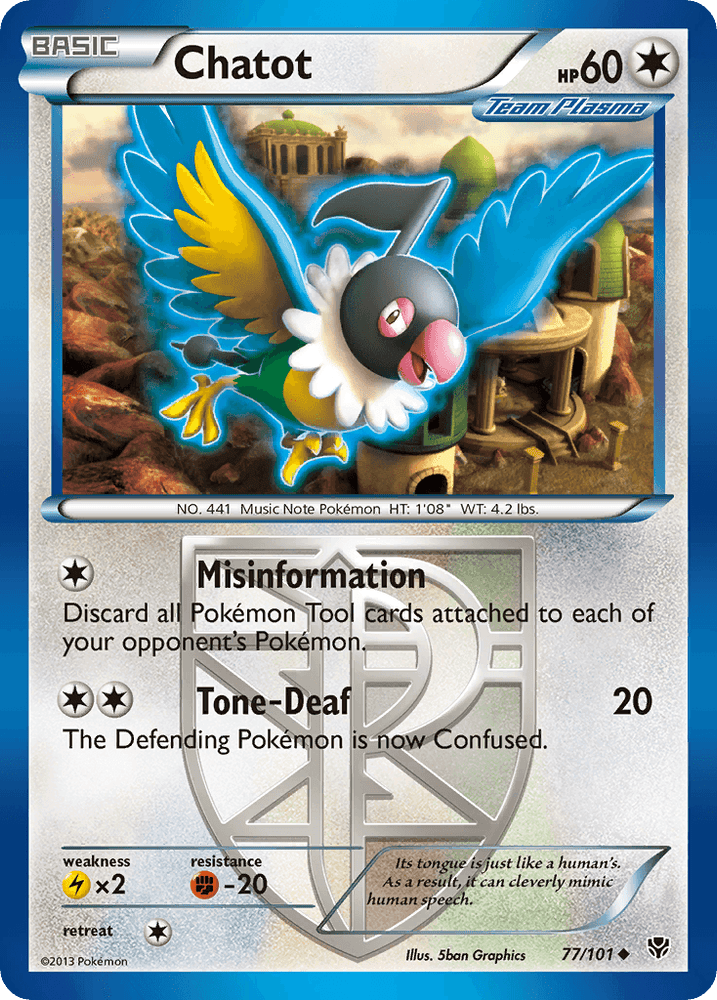 Chatot (77/101) [Black & White: Plasma Blast] (Online Only)