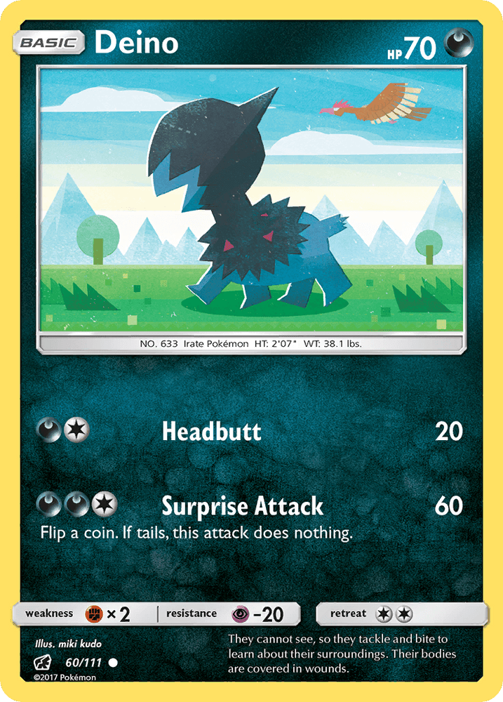 Deino (60/111) [Sun & Moon: Crimson Invasion] (Online Only)