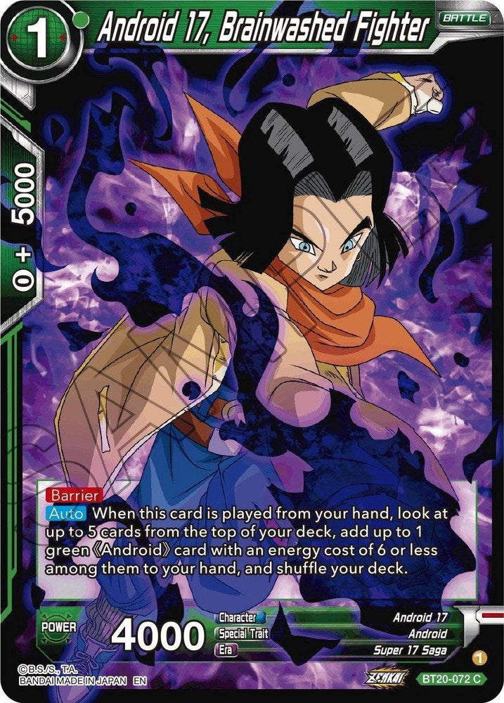 Android 17, Brainwashed Fighter (BT20-072) [Power Absorbed] (ONLINE ORDER ONLY)