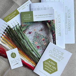 Love Poppet - Oh Christmas Tree - Cross Stitch Kit: 32ct Linen (ONLINE ORDER ONLY)