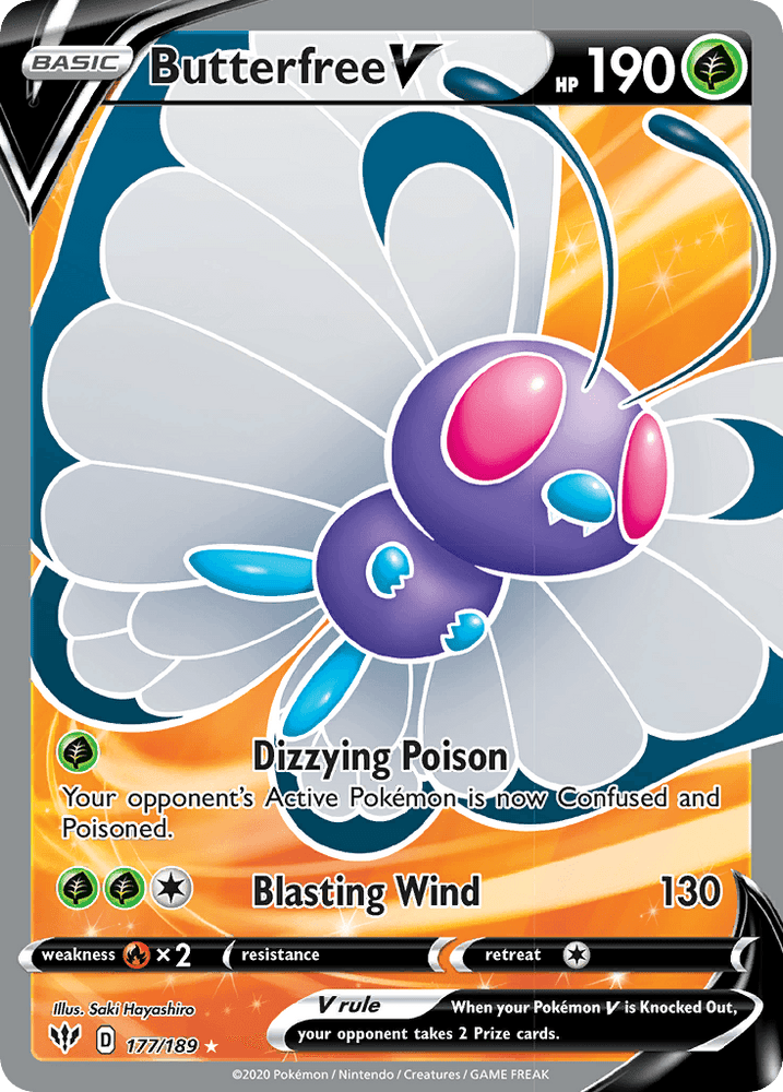Butterfree V (177/189) [Sword & Shield: Darkness Ablaze] (Online Only)