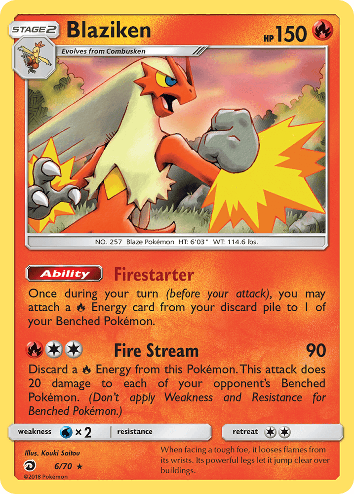 Blaziken (6/70) [Sun & Moon: Dragon Majesty] (Online Only)