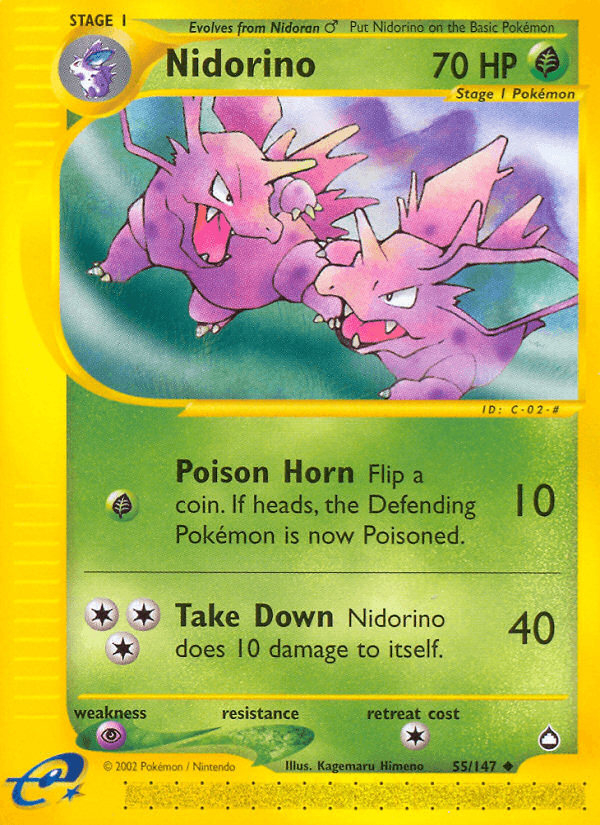 Nidorino (55/147) [Aquapolis] (Online Only)
