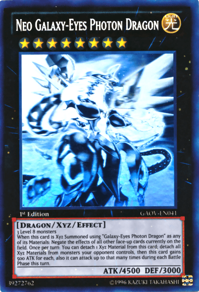 Neo Galaxy-Eyes Photon Dragon [GAOV-EN041] Ghost Rare (ONLINE ORDER ONLY)