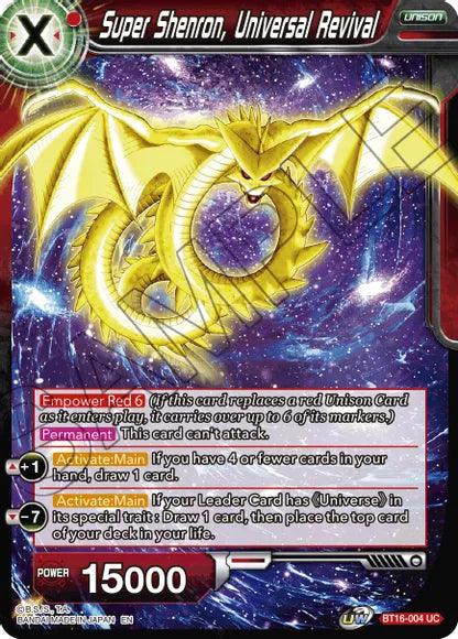 Super Shenron, Universal Revival (BT16-004) [Realm of the Gods] (ONLINE ORDER ONLY)